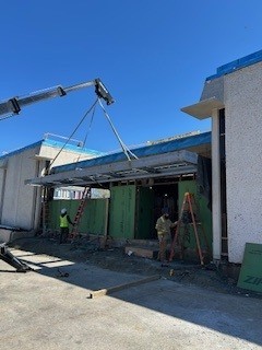 Install west canopy